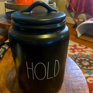 Rae Dunn Hold Canister Black